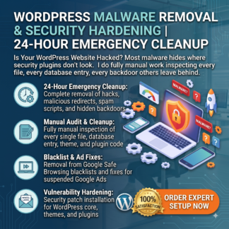 WordPress Malware Removal & Security Hardening Service